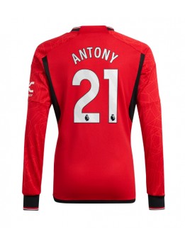 Billige Manchester United Antony #21 Hjemmedrakt 2023-24 Langermet